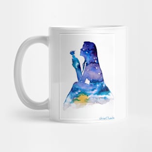 memory of the blue flower Mug